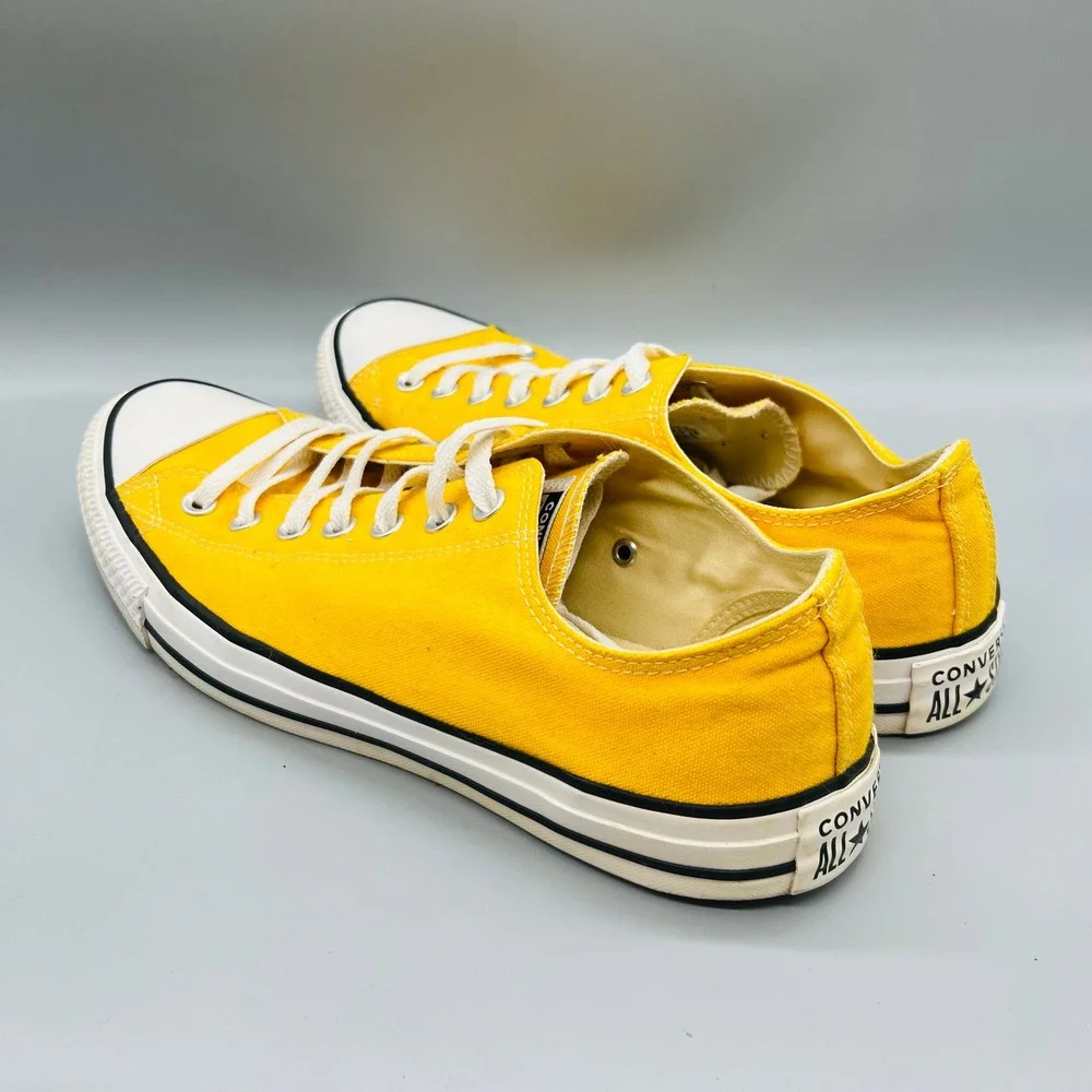 Converse Shoes Mens 11 Yellow Canvas Chuck Taylor All Star Ox Low Top Sneakers